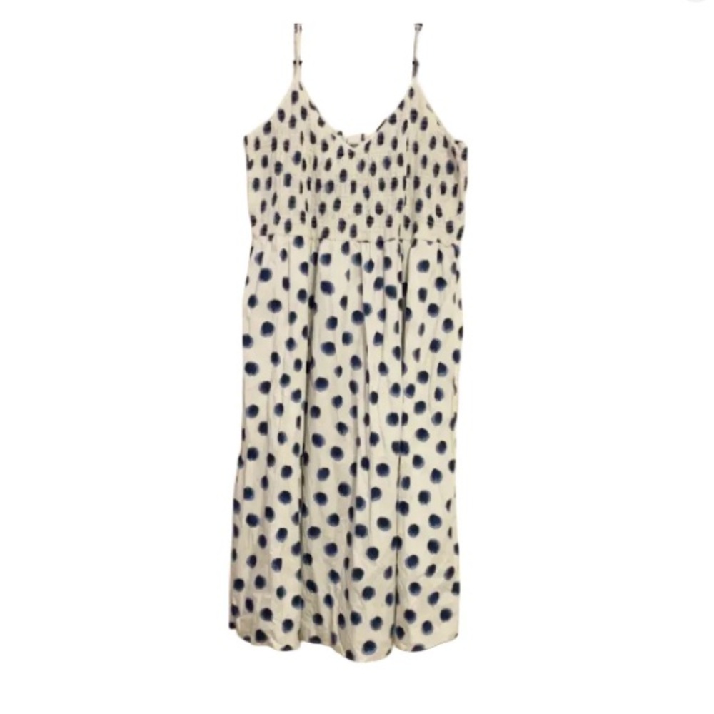 H&M White and Blue Spaghetti Strap Sundress
